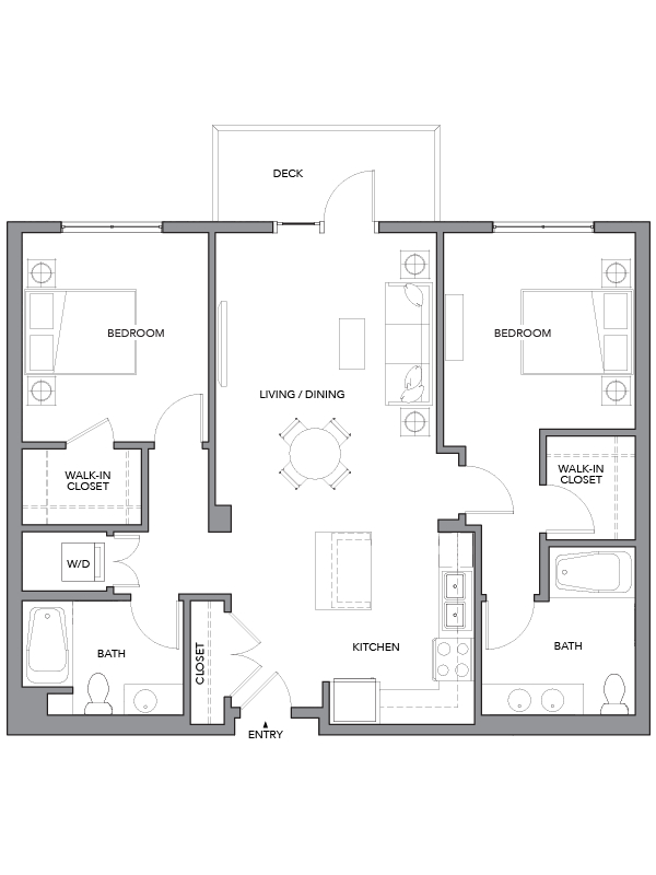 Floor plan layout diagram for 2H